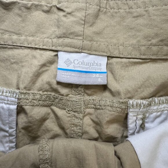 Men's Columbia Sportswear Washed Out Short Khaki BEIGE Tan Size 34 Casual Cotton - Picture 6 of 9